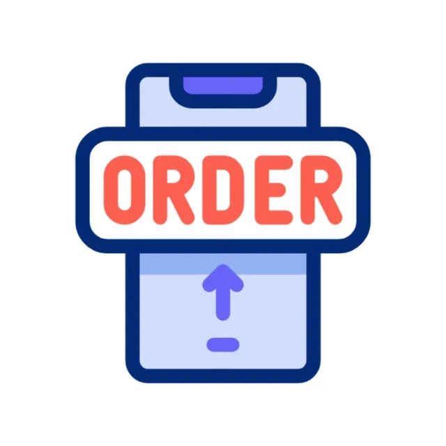 animated icon that indicates to place an order