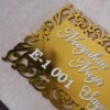 The acrylic nameplate for the home in a Victorian-style border is made using acrylic and MDF for durability, and a golden acrylic sheet is used for royal looks. This nameplate will be a perfect statement piece for the home entrance.
