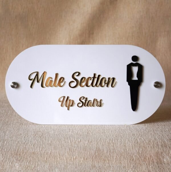 Stylish Male & Female Section Signs for Shops